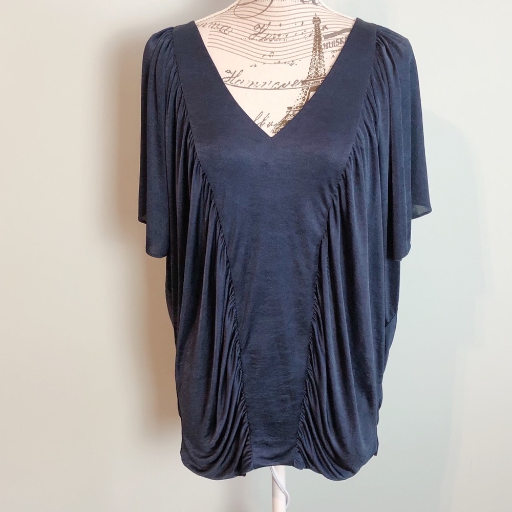BCBG Maxazria dolman draped blouse size small